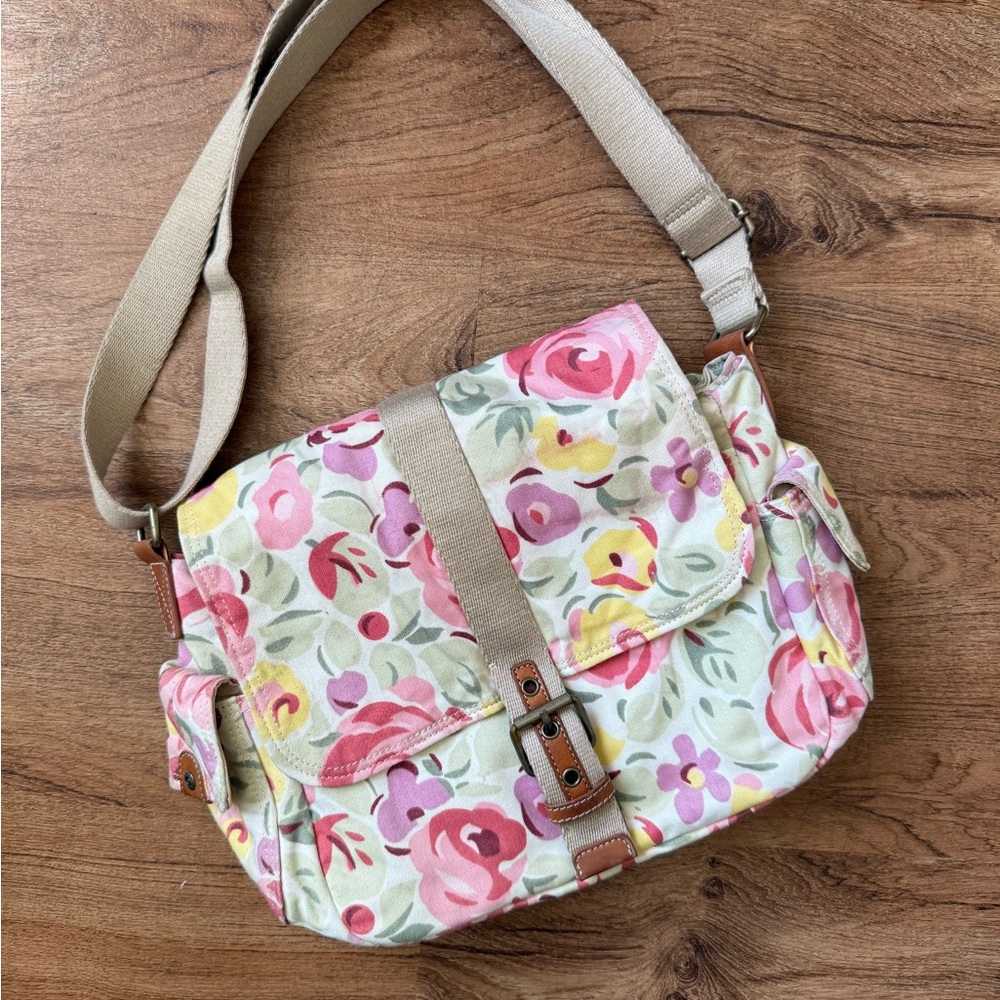 Fossil Floral Crossbody Bag in Pink and Yellow
